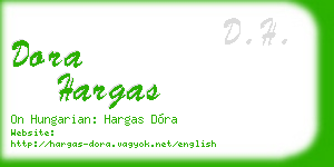 dora hargas business card